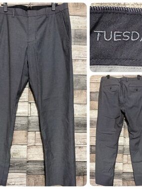 Bonobos Tuesday Dress Pants Men’s 34x30 Gray Micro Plaid
